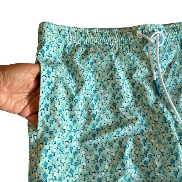 BONOBOS Men's Size MEDIUM Riviera Recycled Swim Trunks 7" Globetrotters Shorts - Picture 9 of 10